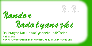 nandor nadolyanszki business card